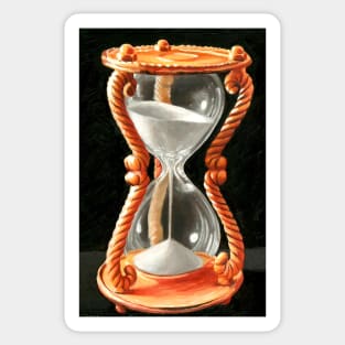 Antique style sand timer hourglass Sticker